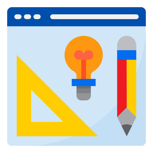 Graphic design web development light bulb edit icon Graphic design web development light bulb edit icon