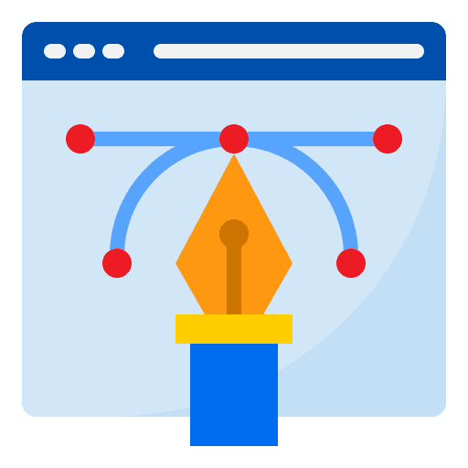 Web design vector website pen tool icon Web design vector website pen tool icon