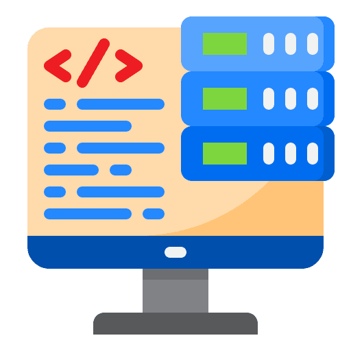 Web development data server programing icon Web development data server programing icon