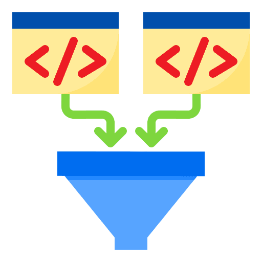 Filter seo and web code web development icon Filter seo and web code web development icon