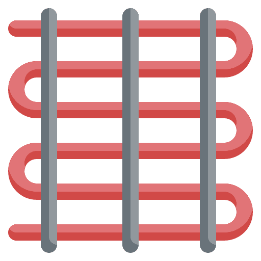 Underfloor heating technology construction and tools underfloor heating icon