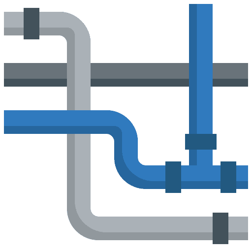 Water pipe tube industry pipeline icon