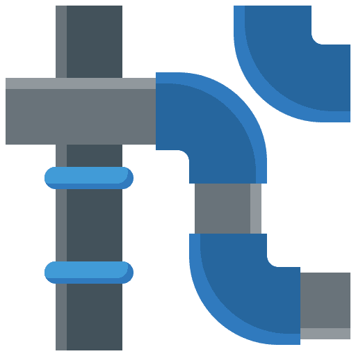 Pipe clog construction and tools plumber icon
