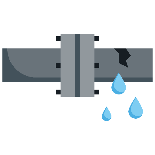 Plumbering ecology gas pipe damage icon Plumbering ecology gas pipe damage icon