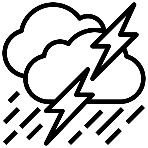 Thunderstorm nature thunder rain icon