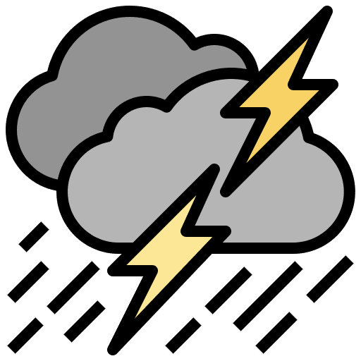Thunderstorm weather nature thunder icon