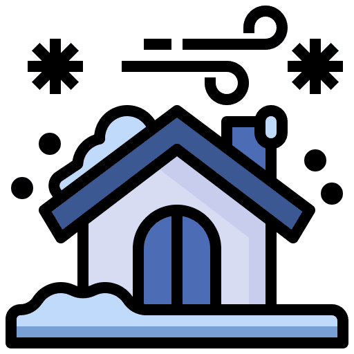 Cold wave windy nature meteorology icon