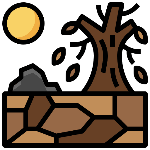 Drought dead tree climate change global warming icon