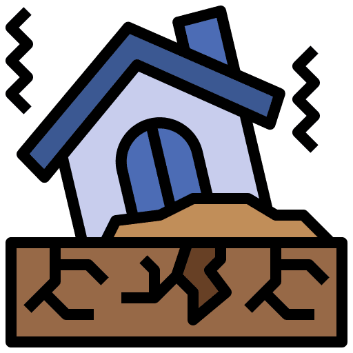 Earthquake nature landscape ground icon Earthquake nature landscape ground icon