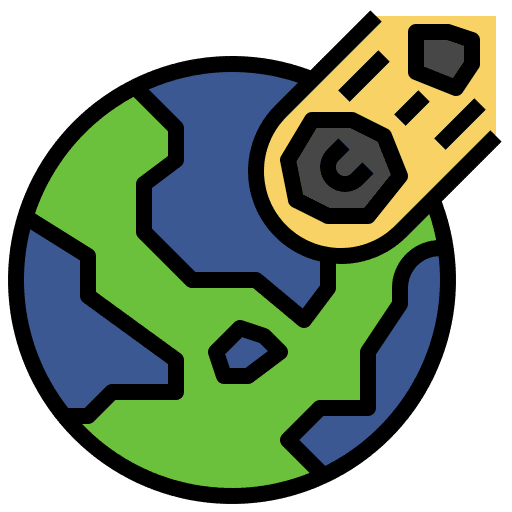 Meteorite fire planet impact icon Meteorite fire planet impact icon