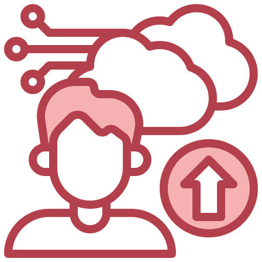Content administrator social media network icon