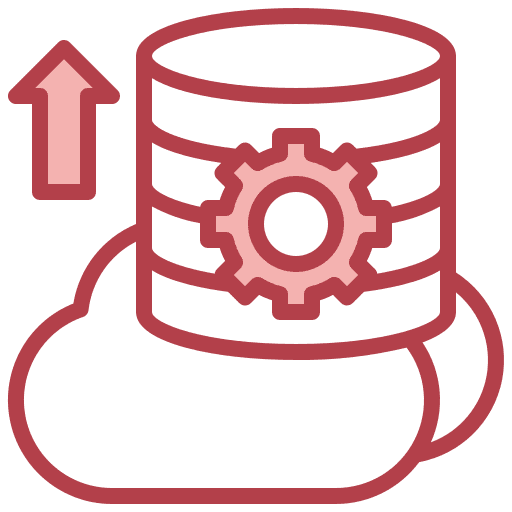 Database multimedia server cloud computing icon Database multimedia server cloud computing icon