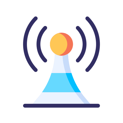 Broadcast broadcast radio transmitter icon