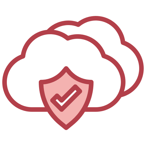 Protection cloud computing communications security icon Protection cloud computing communications security icon