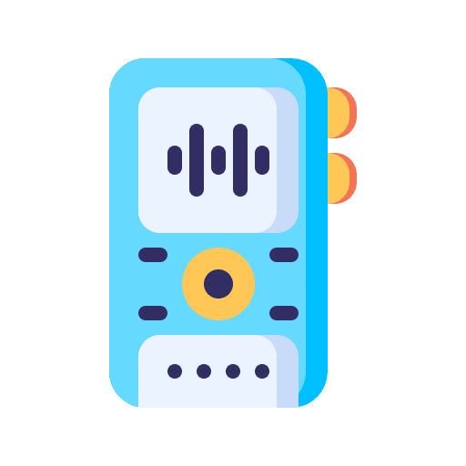 Sound recording tape recorder recorder music and multimedia icon
