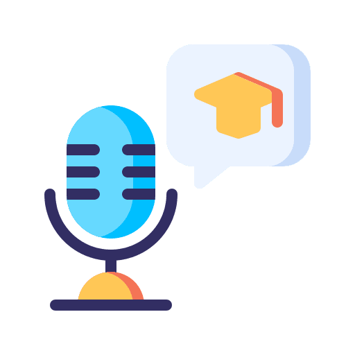 Voice recording education voice recording podcast icon