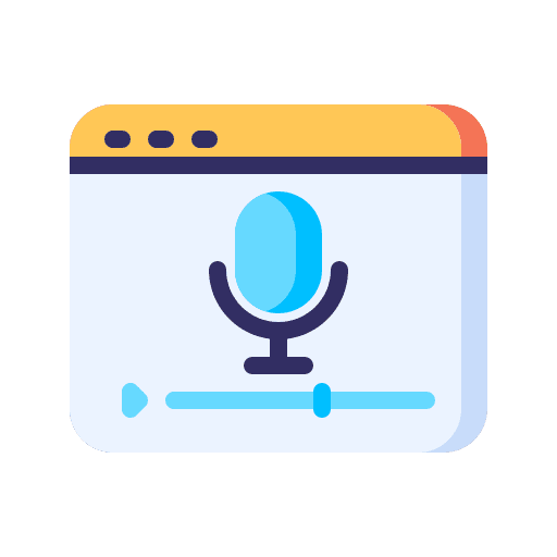 Voice recording voice web music and multimedia icon
