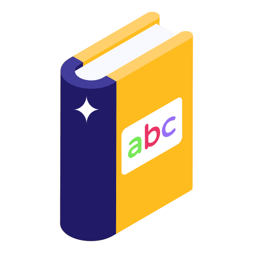 Educational book primary textbook alphabet icon