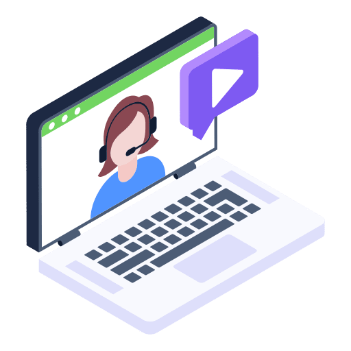 Video tutorials online computer teaching icon