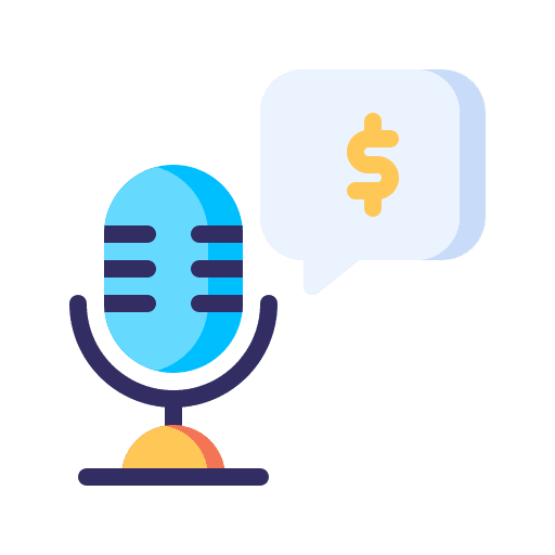 Voice recording music and multimedia finance podcast icon Voice recording music and multimedia finance podcast icon