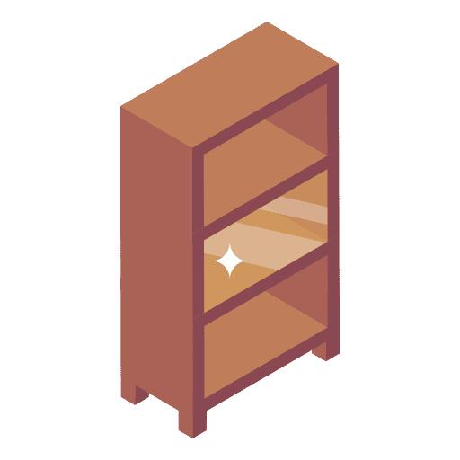 Bookshelf bookcase storage library icon