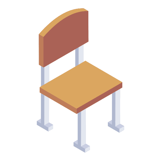 Desk chair furniture seat bedroom icon