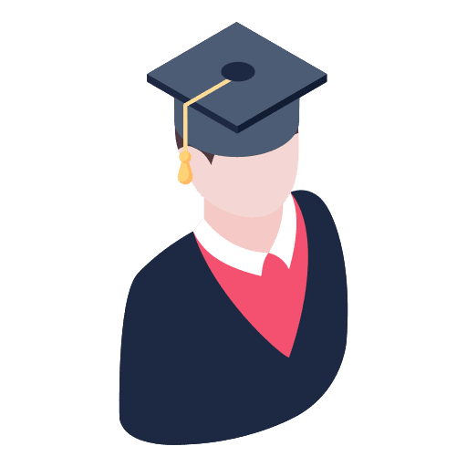 Graduate user scholar professions and jobs icon