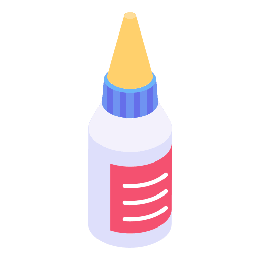 Liquid glue office material bottle stationery icon