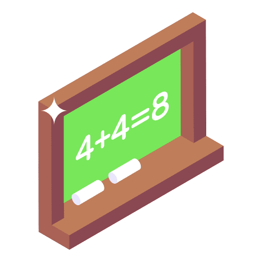 Whiteboard education mathematics class icon