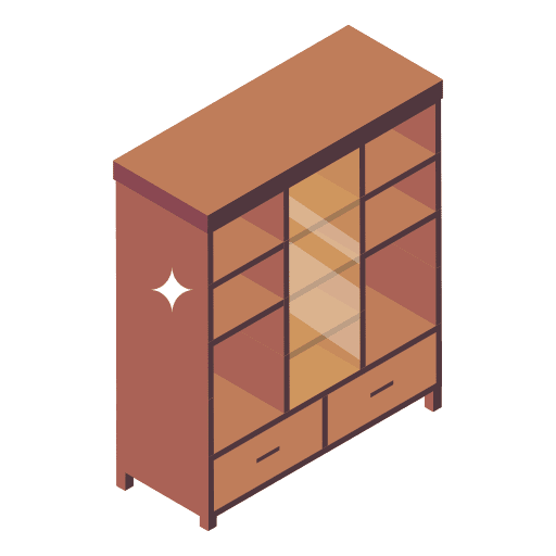 Bookshelf bookcase library case icon