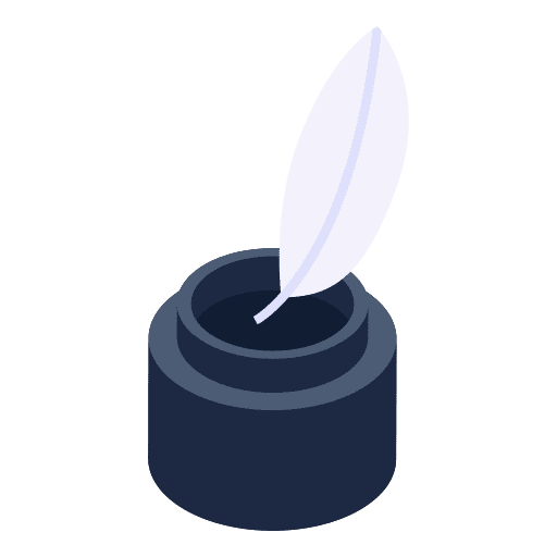 Ink ink feather writing tool icon