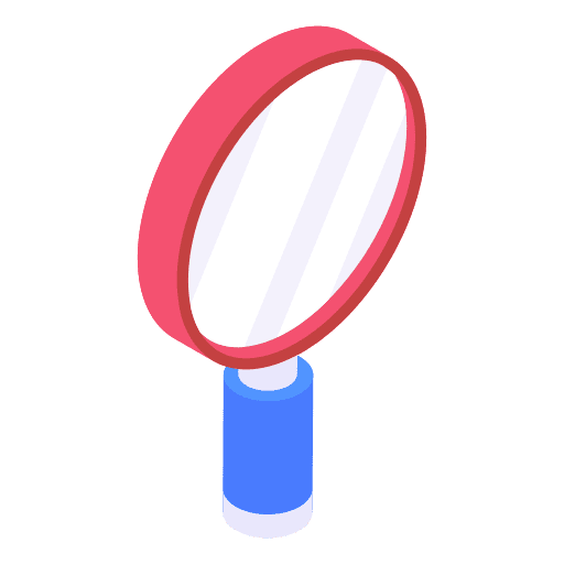 Magnifying glass search loupe glasses icon