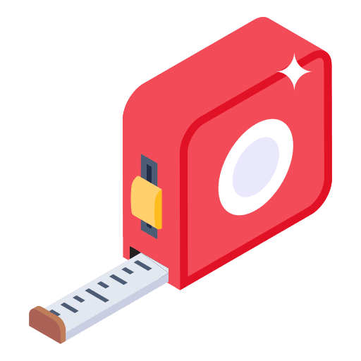 Measuring tape construction and tools measuring tape work tool icon