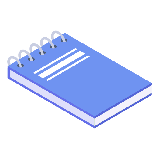 Notepad writing school material writer icon