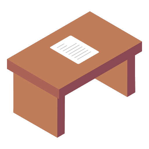 School desk furniture and household learning school desk icon