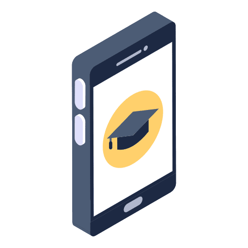 Education app online learning electronics mortarboard icon