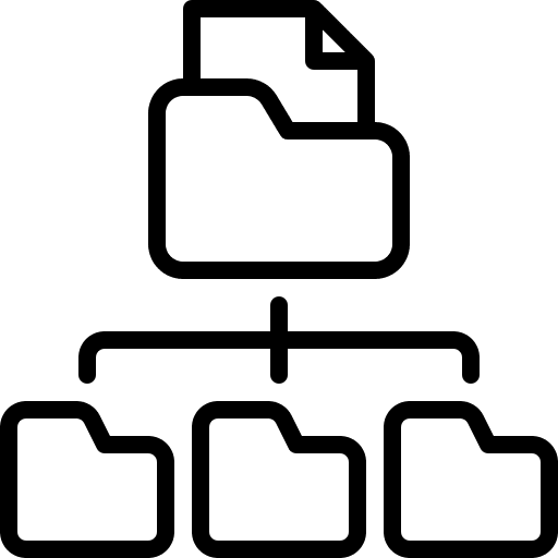 File management files and folders storage repository icon