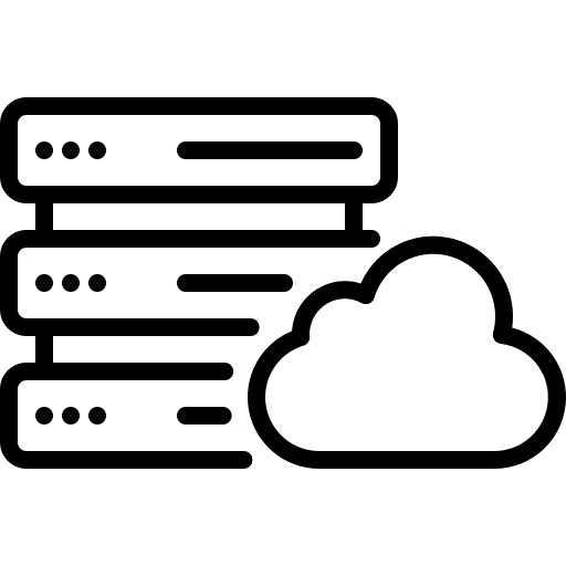 Server system computing cloud infrastructure icon