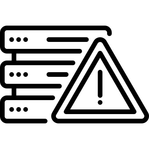 Server warning server networking icon