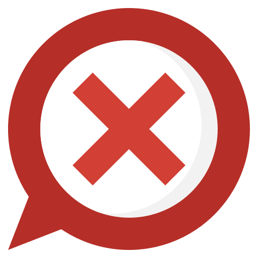 Denied denied business and finance delete icon