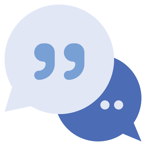 Quote conversation quote speech bubble icon
