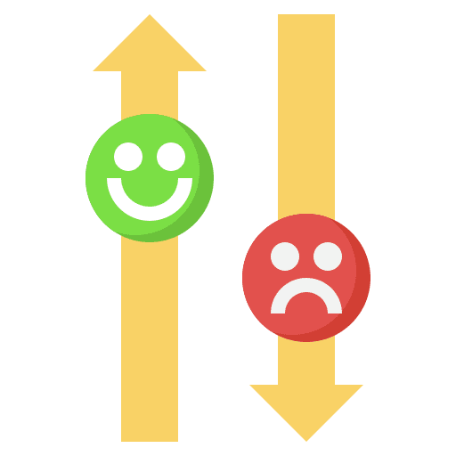 Valoration rate business and finance arrow icon