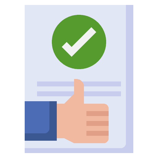Verified verification correct document icon