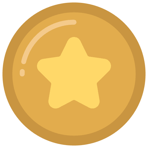 Coin playing coins token icon