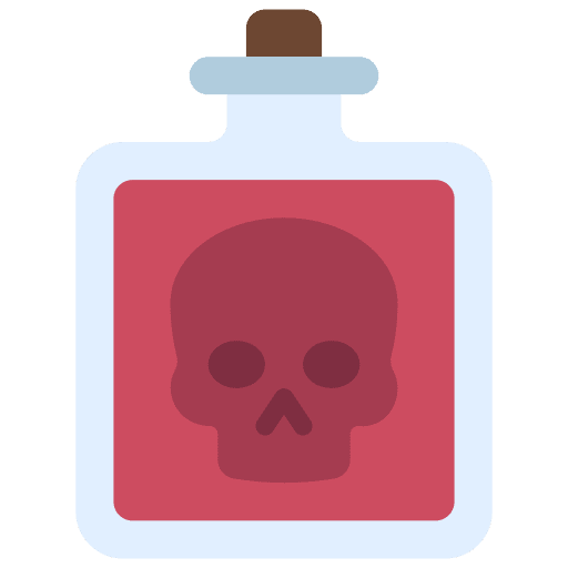 Poison bottle venom danger icon