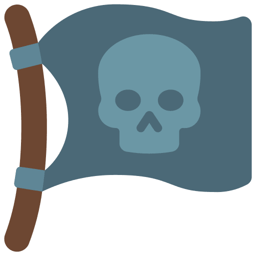 Pirate flag skull piracy jolly roger icon