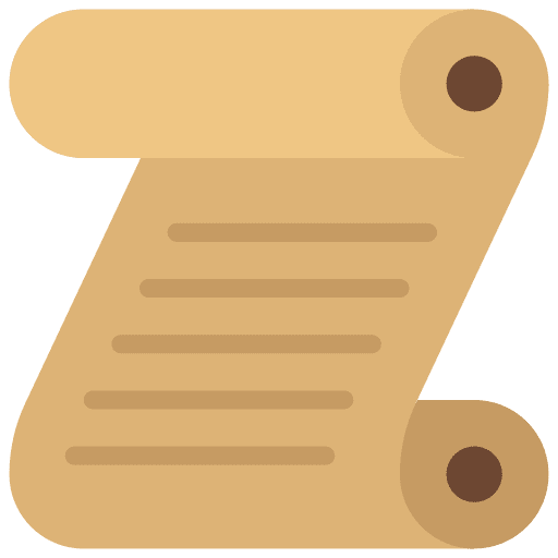 Scroll video game old paper game icon