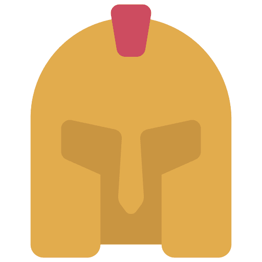 Spartan protection army helmet icon
