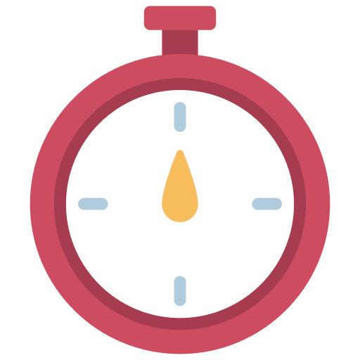 Timer interface wait time and date icon