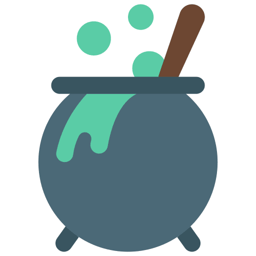 Cauldron potion scary witch icon
